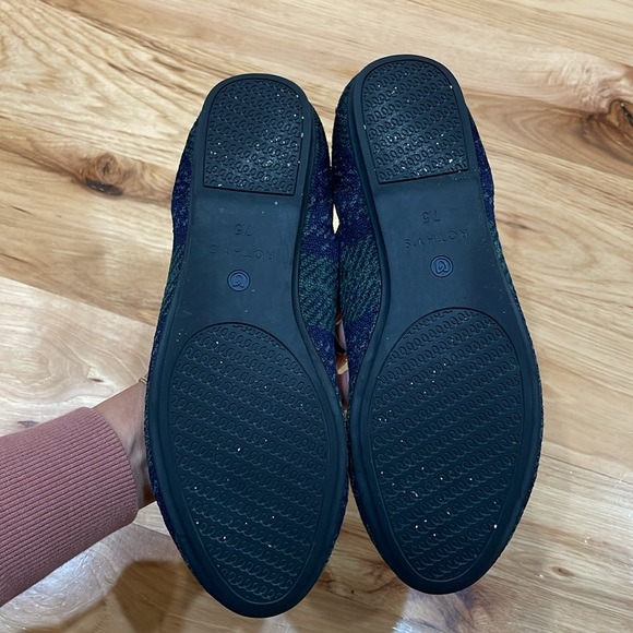 Rothys flat round toe rare limited edition retired forest tartan green plaid - Picture 6 of 8